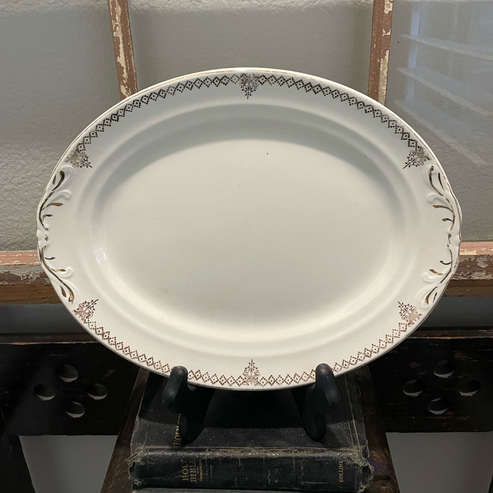 Crown Potteries Co Made in USA Large Bowl/ Platter